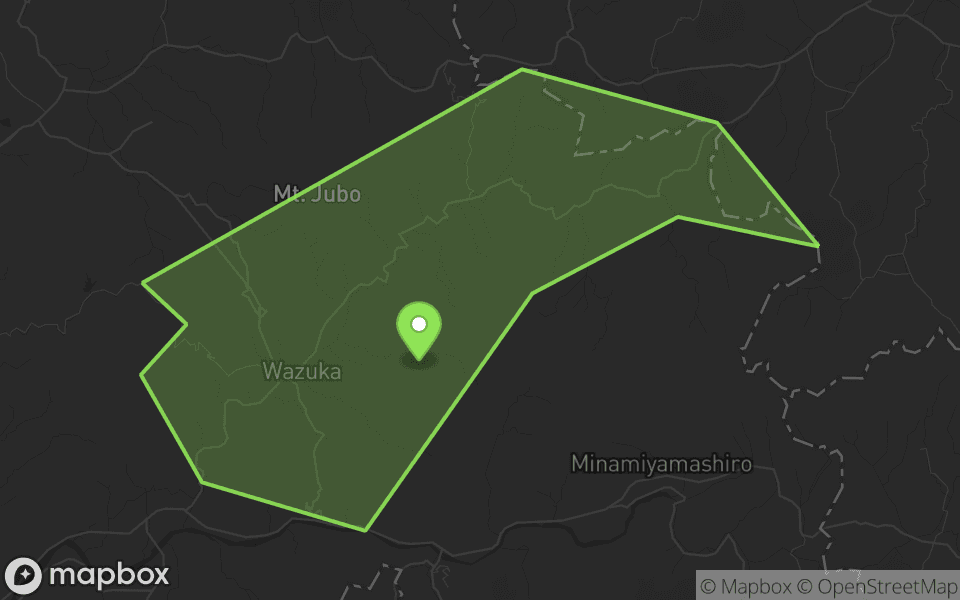 Map highlighting Wazuka, Japan